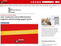 Bild zum Artikel: Nach Einsatz chemischer Waffen - USA, Frankreich und Großbritannien beginnen Militärschläge gegen Syrien