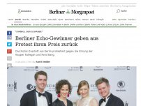 Bild zum Artikel: 'Symbol der Schande': Berliner Echo-Gewinner geben aus Protest ihren Preis zurück