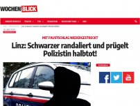 Bild zum Artikel: Linz: Schwarzer randaliert und prügelt Polizistin halbtot!