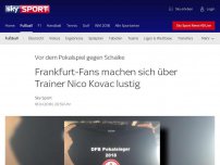 Bild zum Artikel: Frankfurt-Fans machen sich über Trainer Nico Kovac lustig