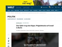 Bild zum Artikel: Das Opfer trug eine Kippa. Prügelattacke auf Juden in Berlin