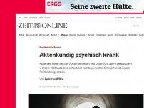 Bild zum Artikel: Psychiatrie in Bayern: Aktenkundig psychisch krank