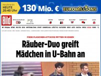 Bild zum Artikel: Flaschen-Attacke in Essen - Räuber-Duo greift Mädchen in U-Bahn an