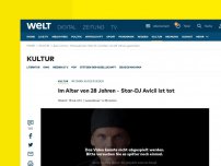 Bild zum Artikel: Im Alter von 28 Jahren - Schwedischer Star-DJ Avicii ist tot