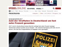 Bild zum Artikel: Kriminalstatistik 2017: Zahl der Straftaten in Deutschland um fast zehn Prozent gesunken