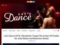 Bild zum Artikel: Gänsehaut-Tango! Die ersten 30 Punkte für Julia Dietze und Massimo Sinató