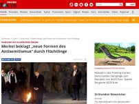 Bild zum Artikel: Interview mit israselischem Sender - Merkel beklagt „neue Formen des Antisemitismus“ durch Flüchtlinge
