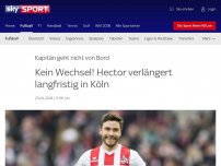 Bild zum Artikel: Kein Wechsel! Hector verlängert langfristig in Köln