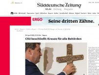 Bild zum Artikel: CSU beschließt Aufhängen von Kreuzen in Behörden