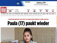 Bild zum Artikel: Leukämie besiegt - Paula (17) paukt wieder