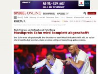 Bild zum Artikel: Nach Skandal um Kollegah und Farid Bang: Musikpreis Echo wird komplett abgeschafft