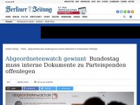Bild zum Artikel: Abgeordnetenwatch gewinnt: Bundestag muss interne Dokumente zu Parteispenden offenlegen
