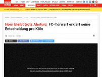 Bild zum Artikel: Torwart bleibt: Timo Horn bekennt sich zum 1. FC Köln