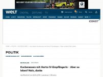 Bild zum Artikel: Kuchenessen mit Hartz-IV-Empfängerin - Aber so leben? Nein, danke