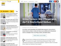 Bild zum Artikel: Grüne fordern: Wer Pfleger wird, darf in Deutschland bleiben
