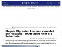 Bild zum Artikel: Illegale Migranten kommen vermehrt per Flugzeug – BAMF prüft nicht die Reiseroute