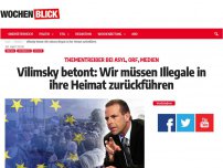 Bild zum Artikel: Vilimsky betont: Wir müssen Illegale in ihre Heimat zurückführen
