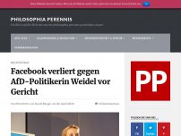 Bild zum Artikel: Facebook verliert gegen AfD-Politikerin Weidel vor Gericht