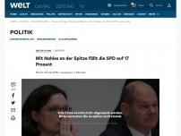 Bild zum Artikel: Mit Nahles an der Spitze fällt die SPD auf 17 Prozent