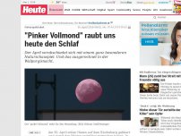 Bild zum Artikel: Naturspektakel: 'Pinker Vollmond' raubt uns heute den Schlaf