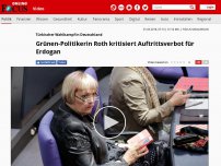 Bild zum Artikel: Türkischer Wahlkampf in Deutschland - Grünen-Politikerin Roth kritisiert Auftrittsverbot für Erdogan