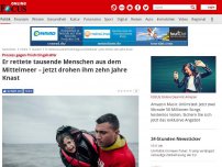 Bild zum Artikel: Prozess gegen Flüchtlingshelfer - Er rettete tausende Menschen aus dem Mittelmeer – jetzt drohen ihm zehn Jahre Knast
