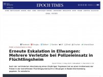 Bild zum Artikel: Erneute Eskalation in Ellwangen: Mehrere Verletzte bei Polizeieinsatz in Flüchtlingsheim