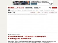 Bild zum Artikel: Berlin in Reichweite: Russland lässt 'Iskander'-Raketen in Kaliningrad auffahren