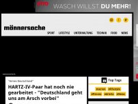 Bild zum Artikel: HARTZ-IV-Paar hat noch nie gearbeitet - 'Deutschland geht uns am Ar*** vorbei'