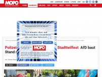 Bild zum Artikel: Polizeieinsatz auf Bergstedter Stadtteilfest: AfD baut Stand nach Protesten ab