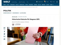 Bild zum Artikel: Historische Klatsche für Stegners SPD