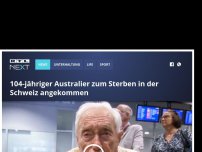 Bild zum Artikel: 104-jähriger Australier zum Sterben in der Schweiz angekommen