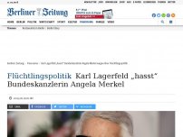 Bild zum Artikel: Flüchtlingspolitik: Karl Lagerfeld „hasst“ Bundeskanzlerin Angela Merkel