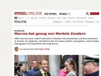 Bild zum Artikel: Karlspreis: Macron hat genug von Merkels Zaudern