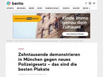 Bild zum Artikel: Zehntausende demonstrieren in München gegen neues Polizeigesetz – das sind die besten Plakate