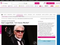 Bild zum Artikel: Karl Lagerfeld: 'Ich hasse Merkel'