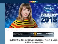 Bild zum Artikel: DSDS 2018: Marie weckt in Dieter Vatergefühle
