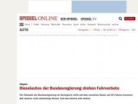 Bild zum Artikel: Abgase: Dieselautos der Bundesregierung drohen Fahrverbote