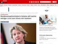 Bild zum Artikel: Straßenlaternen - Bundesumweltministerin Schulze will nachts weniger Licht zum Schutz von Insekten