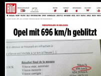 Bild zum Artikel: Irrer Bußgeldbescheid - Opel mit 696 km/h geblitzt