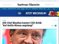 Bild zum Artikel: AfD-Chef Meuthen kontert CSU-Kritik: 'Auf Antifa-Niveau angelangt'