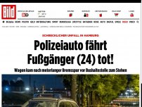 Bild zum Artikel: Unfall in Hamburg - Polizeiauto fährt Fußgänger (24) tot!