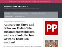 Bild zum Artikel: Antwerpen: Vater und Sohn vor Halal-Cafe zusammengeschlagen, weil sie alkoholisches Getränk bestellen wollten