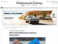 Bild zum Artikel: AfD erteilt Süddeutscher Zeitung Hausverbot