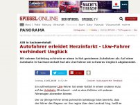 Bild zum Artikel: A38 in Sachsen-Anhalt: Autofahrer erleidet Herzinfarkt - Lkw-Fahrer verhindert Unglück