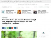 Bild zum Artikel: Krebsforscherin Dr. Claudia Friesen erringt Sieg gegen Methadon-Gegner vor dem Landgericht Hamburg