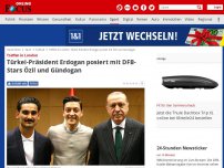 Bild zum Artikel: Treffen in London - Türkei-Präsident Erdogan posiert mit DFB-Stars Özil und Gündogan