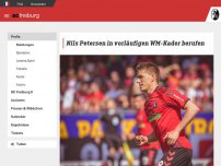 Bild zum Artikel: Nils Petersen in vorläufigen WM-Kader berufen | SC Freiburg