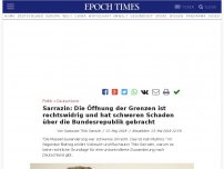 Bild zum Artikel: Sarrazin: „Es gibt keinen Rechtssatz der EU, der Deutschland verpflichtet, Ausländer über die Grenze zu lassen, ausgenommen Unionsbürger“