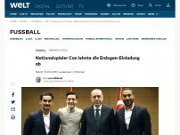 Bild zum Artikel: Nationalspieler Can lehnte die Erdogan-Einladung ab